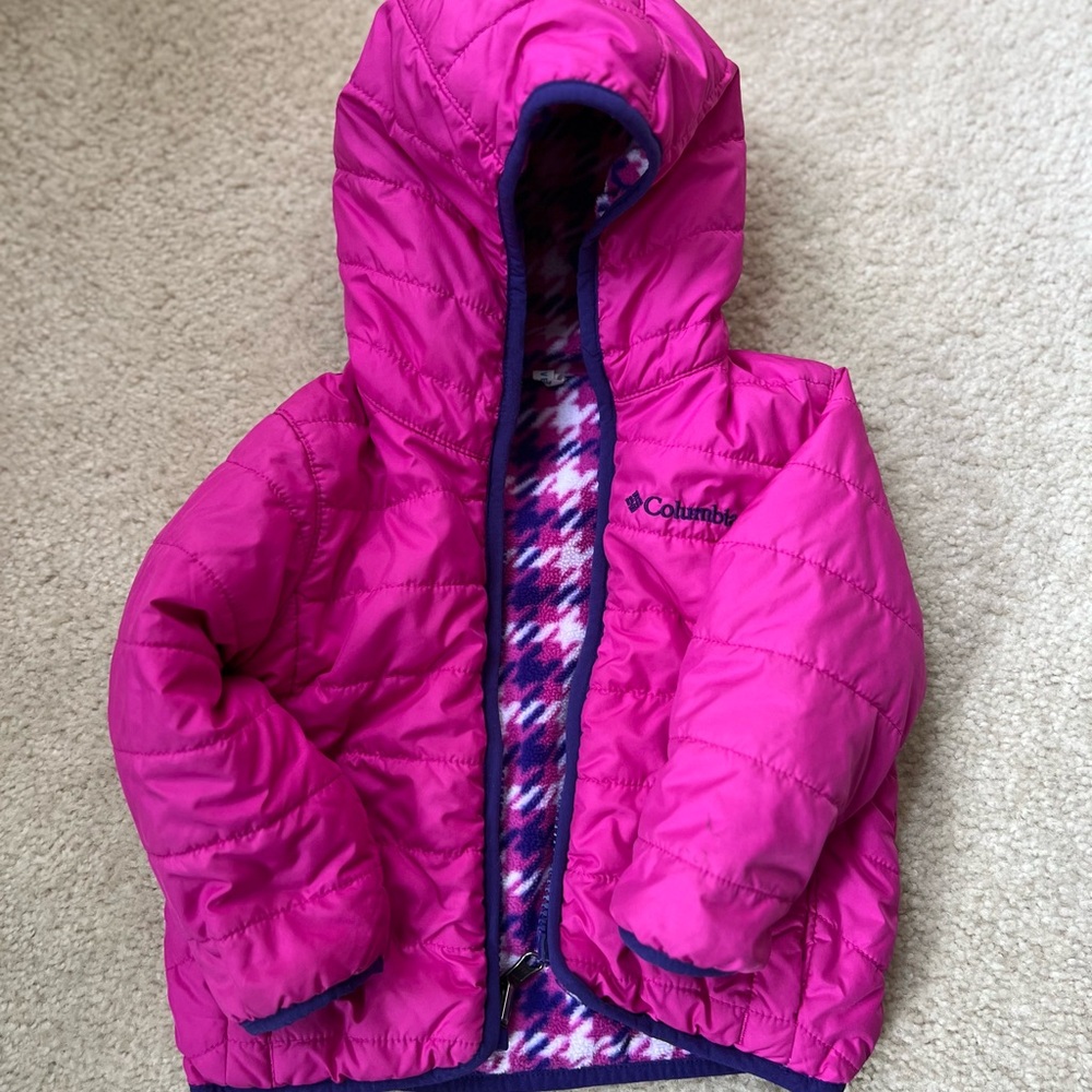 Columbia Kids Fuchsia Reversible Puffer Jacket